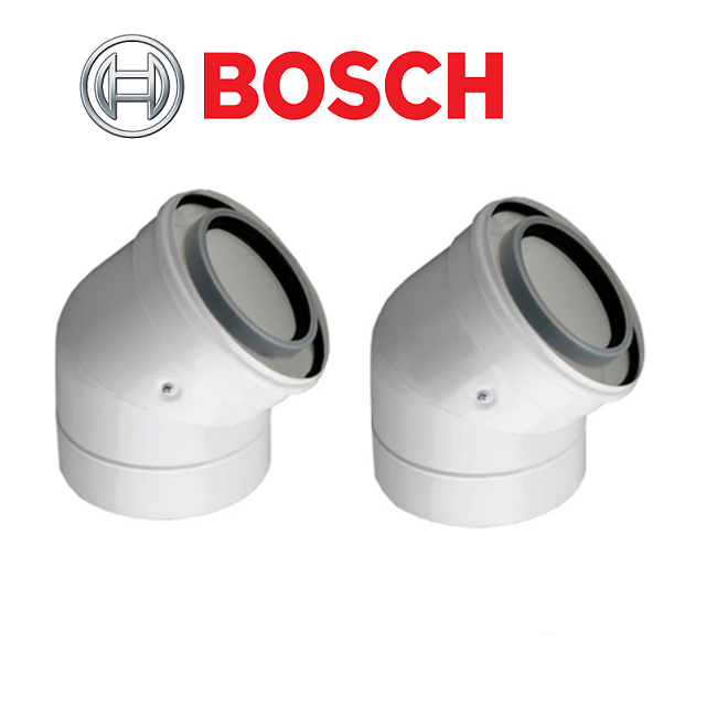 Фото Коаксиальный отвод 45°, ?60/100 Bosch AZ 394 geizer.com.ua