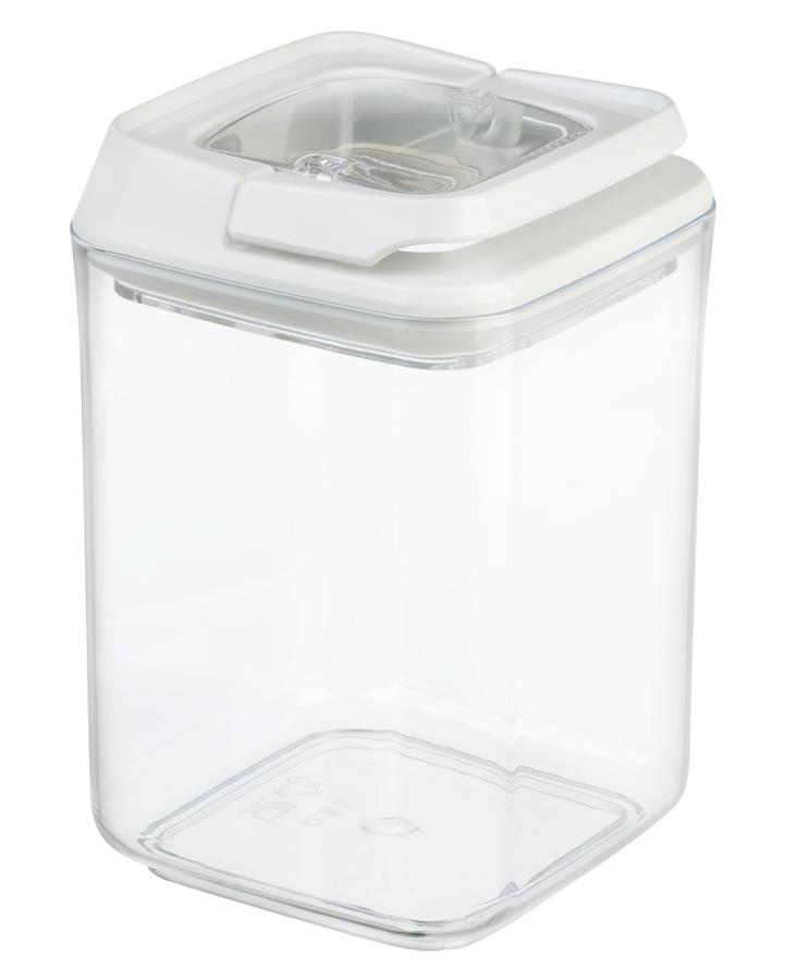 0f71aea33af86b4728fa04b1c7e48350 Контейнер для сыпучих Ardesto Fresh вакуумный, 0.9 л, белый, пластик - Зображення 1