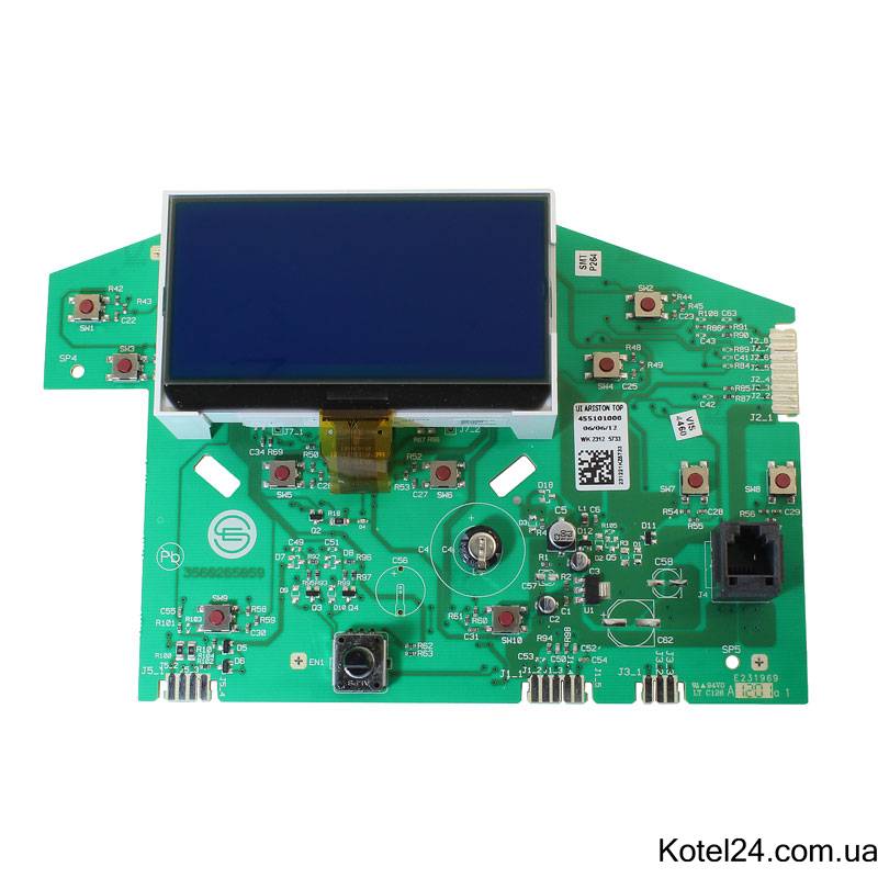156de9c6b46715c208701947fa74d6b7 Плата дисплея для котлів ARISTON GENUS PREMIUM EVO HP 150 (65111882-01, 65111882-02) - Зображення 1