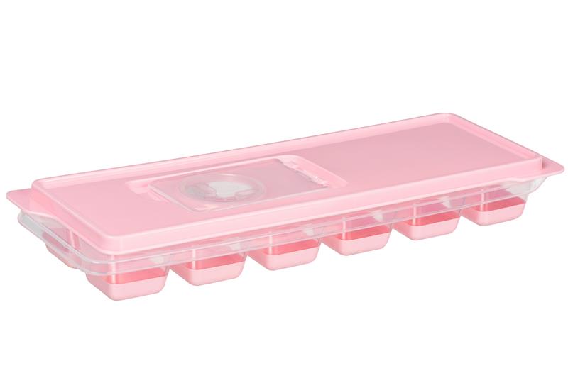 4ec727fc798231d861ff28457fc75426 Форма для льда Ardesto Fresh, с крышкою, розовый, силикон, пластик - Зображення 1