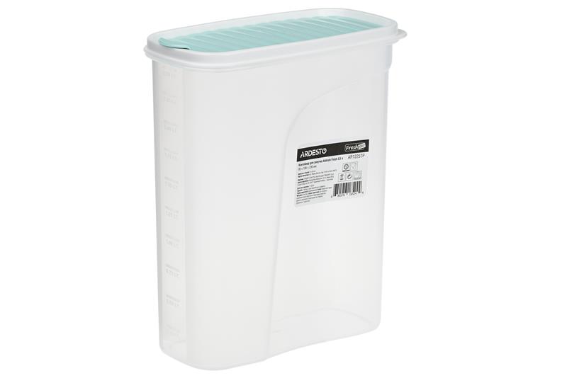 72ea1aface8362627a12e2ffd4138dd2 Контейнер для сыпучих Ardesto Fresh 2.5 л, голубой тифани, пластик - Зображення 1