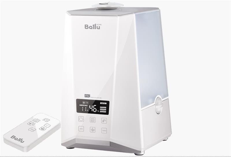 7cb8eb13f0d05dbaebc4ca6f009f960a Увлажнитель воздуха Ballu UHB-990 5.8 л, 40 м2, аромакапсула, ионизатор, пульт ДУ, белый - Зображення 1