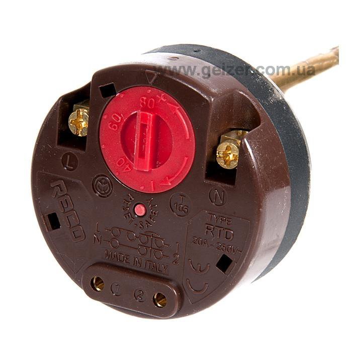 94597f58398111c8dcec8872ead14c7b Терморегулятор для бойлера 20А L=270mm Reco Італія - Зображення 1