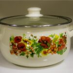 Кастрюля Ardesto Melanie Meadov, стеклянная крышка, 3.5 л, айвори, эмалированая