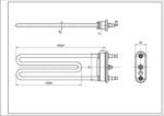 ТЕН для пральної машини Samsung DC47-00006B Kawai TPD 180-SG-1900 L=180 mm 1900 W - Зображення 2