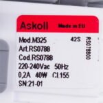 Помпа (насос) для пральної машини M231 RS0789 Askoll 40 Вт M325 (мідна обмотка, контакти роздільні ззаду) - Зображення 3