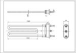 ТЕН для пральної машини LG 5301ER1001H TP 175-SG-1900 Thermowatt (Італія) L=175 mm 1900 W - Зображення 2