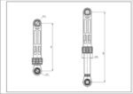 Амортизатор бака для пральної машини  Samsung AKS DC66-00531A 70N L=145-220mm D отвору=10/13mm - Зображення 6