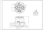 Двигун для пилососа Philips 432200900691 463.3.420 Domel D=120/92 mm H=30/114 mm - Зображення 2
