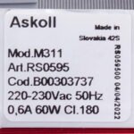 Ariston C00303737 Askoll 60W M312 (новий тип кріплення)