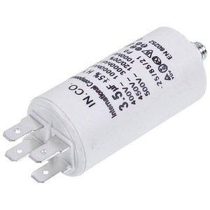 Пусковий конденсатор для пральної машини CBB60 3.5uF 450V 34x70mm (4 клеми)