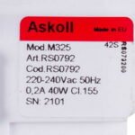 Помпа (насос) для пральної машини Indesit C00286911 Askoll 40 Вт M325 (контакти спарені ззаду; на 3 саморізи) - Зображення 2