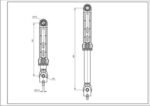 Амортизатор бака для пральної машини Indesit C00309597 (з кріпленням) (2 шт.) 100N L=170-260mm D отворів=13mm - Зображення 2
