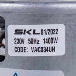 Двигун для пилососа VAC034UN (з виступом) SKL D=130/84 mm H=34/121 mm 1400 W - Зображення 4