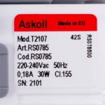 Помпа (насос) для пральної машини Mod.M332 RC0480/T2124 Askoll 30 Вт (алюмінієва обмотка, контакти роздільні ззаду) - Зображення 3