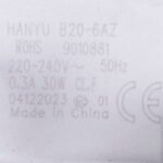 Помпа (насос) для пральної машини Атлант 908092000906 Hanyu (в зборі) 30 Вт B20-6AZC (контакти спарені ззаду) - Зображення 3