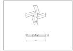 Ніж для м&aposясорубки Braun 67000899 D=46.5mm s=4.5mm Отвір=9x9mm - Зображення 2