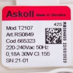 Помпа (насос) для пральної машини Gorenje 665323 Askoll 25 Вт T2107 AL (контакти мікро (нестандартні) спарені) - Зображення 2