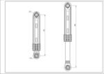 Амортизатор бака для пральної машини Samsung DC66-00343D AKS 80N L=165-260mm D отворів=10/13mm - Зображення 2