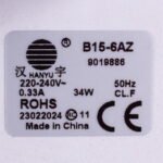 Помпа (насос) для пральної машини Beko 2880401800 HANYU (в зборі) 34 Вт B15-6AZ (контакти спарені спереду) - Зображення 3