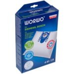 Набір мішків (4 шт) WORWO + фільтра мотора для пилососа Bosch