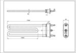 ТЕН для пральної машини LG 5301ER1001H TP 175-SG-1900 L=175 mm 1900 W - Зображення 2