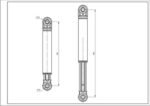 Амортизатор бака для пральної машини Ardo 50015400 Ansa 250N L=195-265mm D отворів=10mm - Зображення 2
