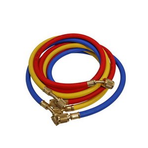 Набір заправних шлангів з краном VALUE  (3 шт.x900mm 1/4&apos&apos SAEx1/4&apos&apos SAE) для фреону R22