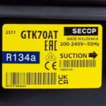 Компресор для холодильника GTK70AТ SECOP (DANFOSS) R134 205 W (с пусковим реле ZCF-Р) - Зображення 2