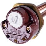 Тен для бойлера з термостатом 1500W (мідний) L=265mm фланець 54mm 1 трубка під датчик - Зображення 5