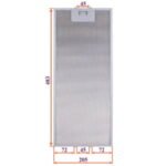 Фільтр жировий для витяжки 205x483x8mm (45mm/45mm) - Зображення 2