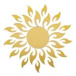 Зеркальный декор акриловый самоклеющийся золото