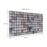 Декоративна ПВХ панель мозаїка 960х480х4мм Бежевий мармур SW-00001433 - Зображення 3
