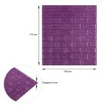 3D панель самоклеюча 700х770х5мм цегла Фіолетова (016-5) SW-00000150 - Зображення 3