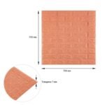 3D панель самоклеюча 700x700x7мм цегла Пудра SW-00001800 - Зображення 3