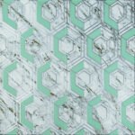 Панель стеновая 3D 700х700х4мм Серо-зеленые соты мрамор SW-00002006