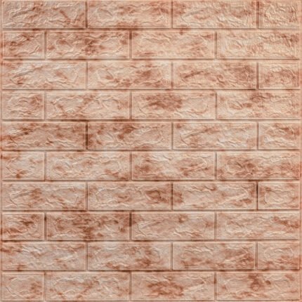 Декоративная 3D панель самоклейка 700x770x5мм Мрамор красный (кирпич) (063) SW-00000035