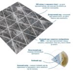 Панель стінова 3D 690х670х5мм Ромби сірі вінтаж SW-00002008 - Зображення 2