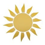 Зеркальный декор акриловый самоклеющийся золото
