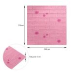 Декоративна 3D панель самоклейка 700х770х5мм Кульбабка (світло-рожевий цегла) (022) SW-00000023 - Зображення 3