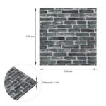 Декоративна 3D панель самоклейка 700х770х5мм Цегла сіра Катеринославська (042) SW-00000039 - Зображення 3