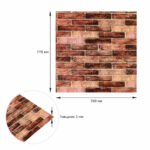 179-3 Панель стінова 3D 700х770х3мм Коричневий (цегла) SW-00001771 - Зображення 3