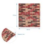 Панель стінова 3D 700х770х2мм (047-2) Катиринославська цегла SW-00001916 - Зображення 3