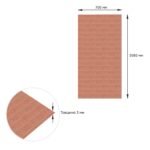 Панель стінова в рулоні 3D 700мм*3,08м*3мм Пудра (D) SW-00002266 - Зображення 4