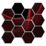 Декоративная ПВХ плитка на самоклейке 275х285х4мм Соты