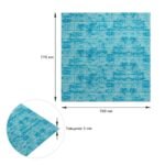 Декоративна 3D панель самоклейка 700х770х5мм Мармур блакитний (цегла) (065) SW-00000033 - Зображення 3