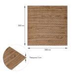Самоклеюча декоративна 3D панель 500х500х5мм Бамбук темний Дуб SW-00002886 - Зображення 3