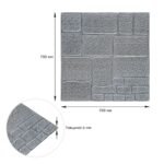 Самоклеюча декоративна 3D панель Камінь срібло 700х700х6мм (153) SW-00000187 - Зображення 3