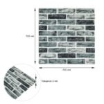 Самоклеюча 3D панель 700x700x5мм Клінкер синій (413) SW-00000768 - Зображення 3