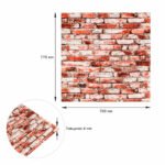 Декоративна 3D панель 700х770х4мм Червоно-біла цегла (341) SW-00000533 - Зображення 3